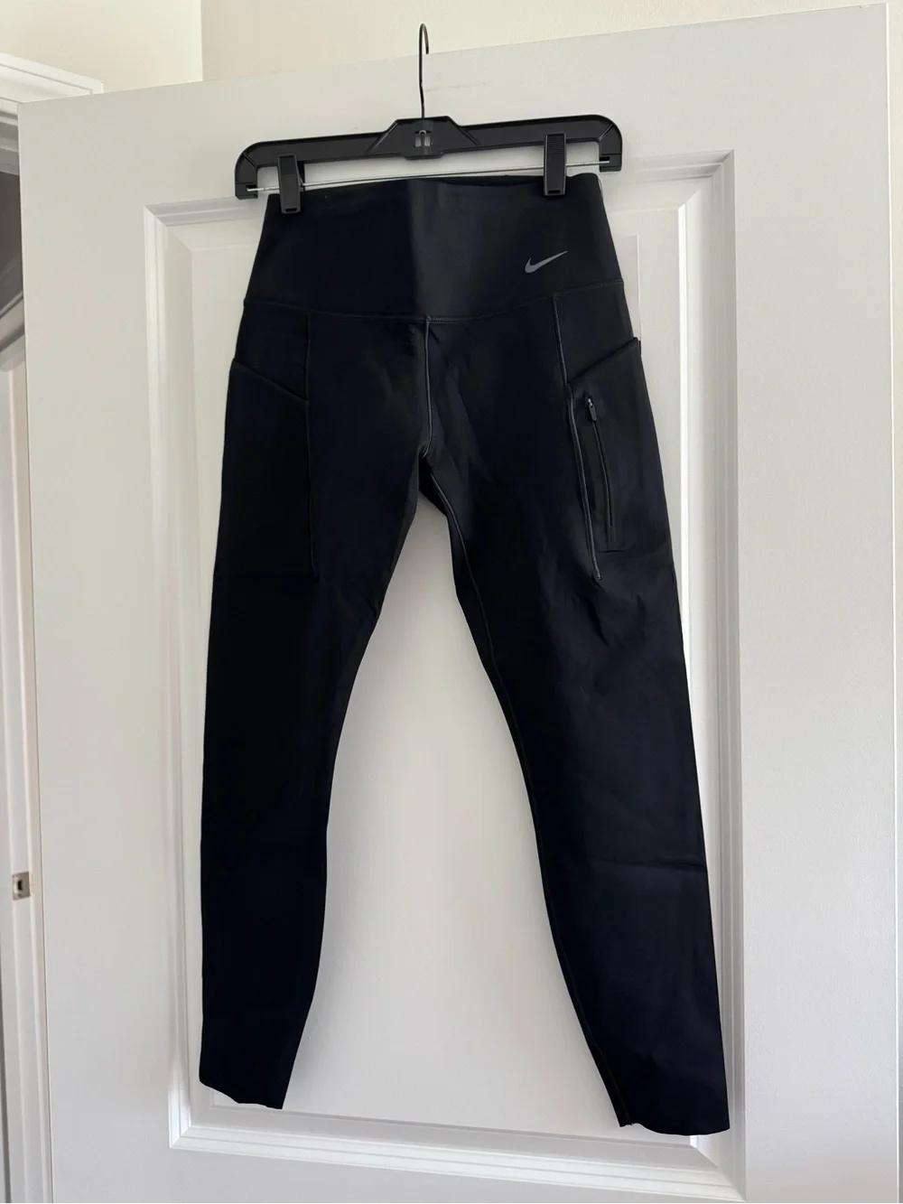 Nike Black Pocket Running Tights with Reflective Swoosh